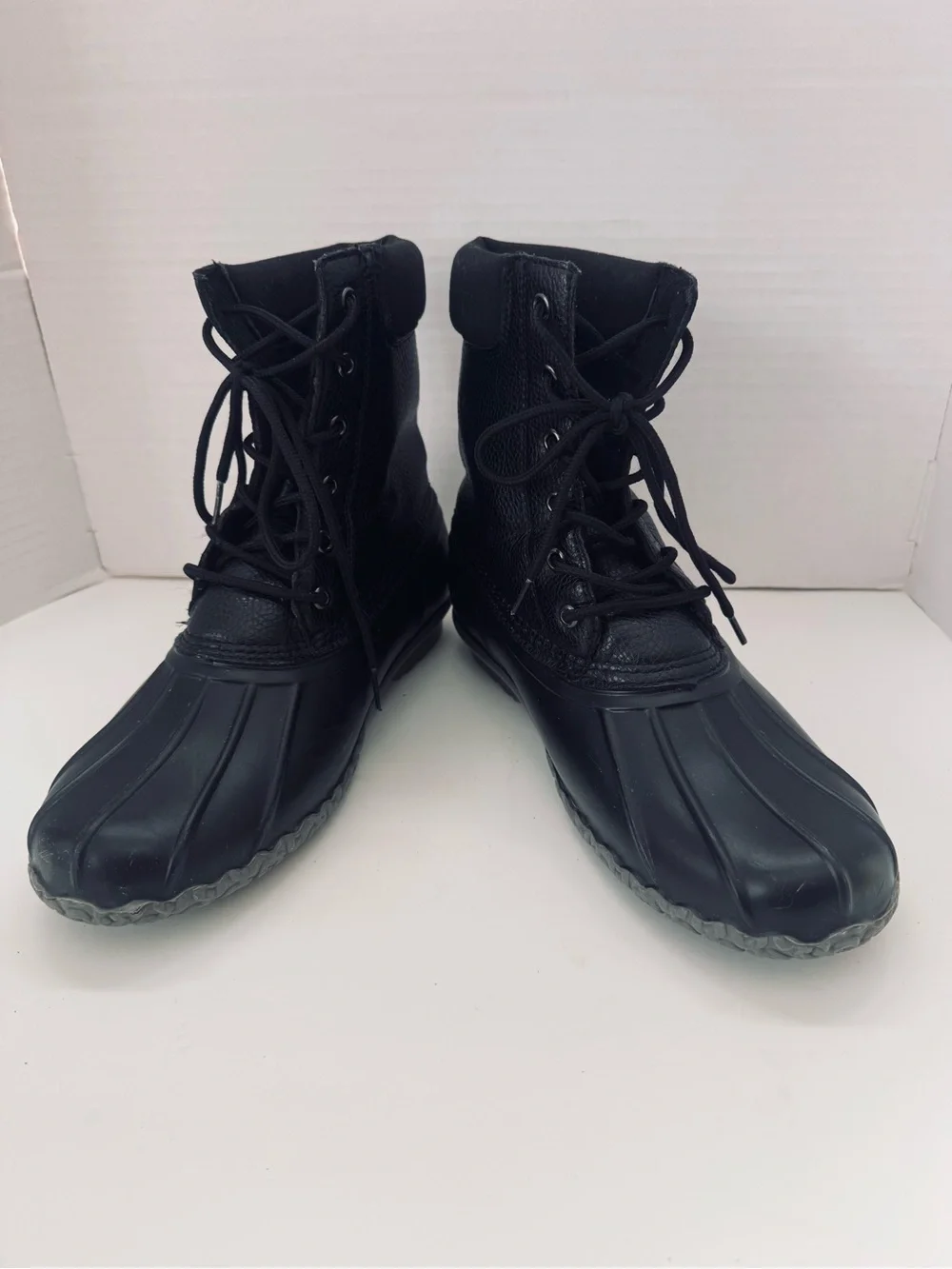 Weatherproof Vintage Men’s Adam II Black Waterproof Duck Boots Size 9M
